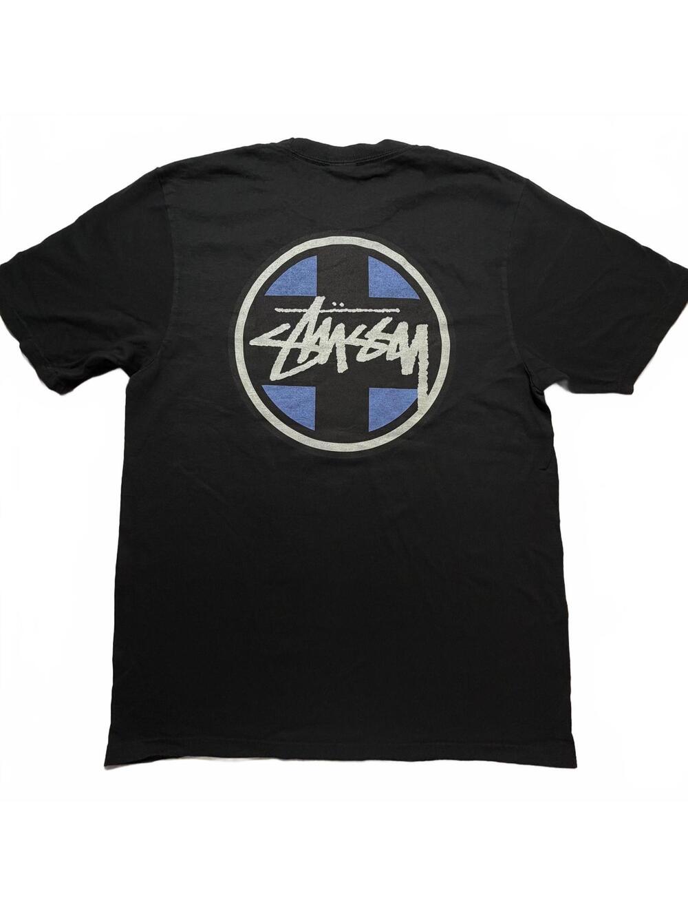 Stussy Circle Logo Back Print T-Shirt Black Medium